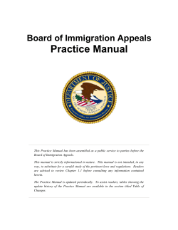 Practice Manual Board of Immigration Appeals