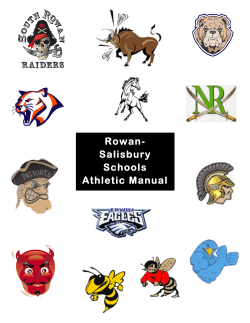 Rowan- Salisbury Schools Athletic Manual
