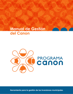Manual de Gestión del Canon