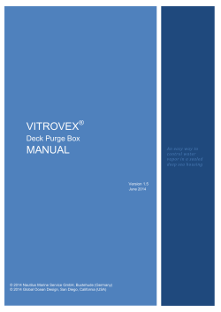 VITROVEX MANUAL Deck Purge Box