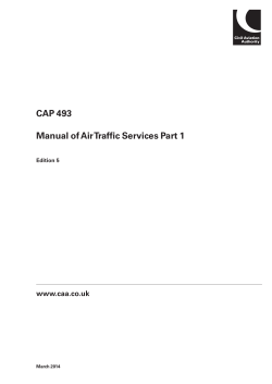 CAP 493 Manual of Air Traffic Services Part 1 www.caa.co.uk Edition 5