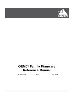 OEM6 Family Firmware Reference Manual ®