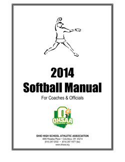2014 Softball Manual For Coaches &amp; Officials