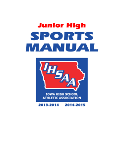 SPORTS MANUAL Junior High 2013-2014