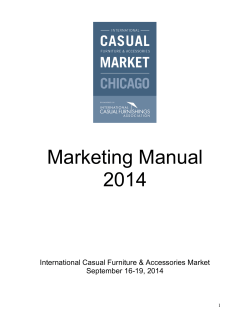 Marketing Manual 2014 International Casual Furniture &amp; Accessories Market