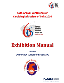 Exhibition Manual  HOSTED BY Professional Congress Organizer