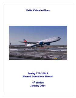 Delta Virtual Airlines Boeing 777-200LR Aircraft Operations Manual