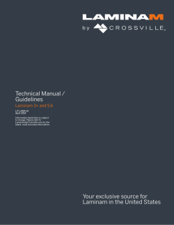 Technical Manual ⁄ Guidelines Laminam 3+ and 5.6