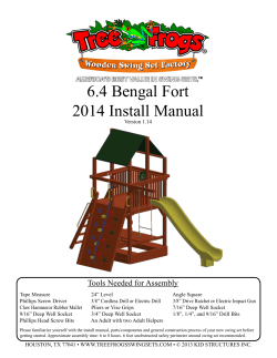 6.4 Bengal Fort 2014 Install Manual Tools Needed for Assembly