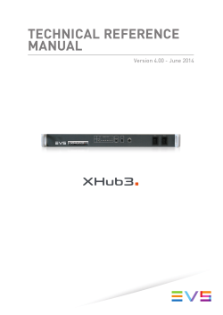 TECHNICAL REFERENCE MANUAL Version 4.00 - June 2014