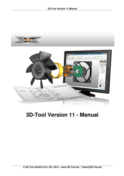 3D-Tool Version 11 - Manual  3D-Tool Version 11 Manual