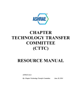 CHAPTER TECHNOLOGY TRANSFER COMMITTEE (CTTC)
