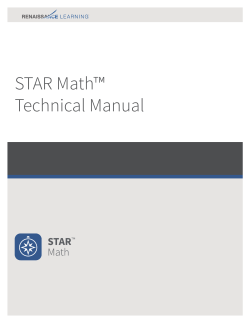STAR Math™ Technical Manual