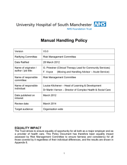 Manual Handling Policy