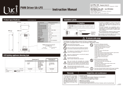 Instruction Manual PWM Driver 5A-LP2 Luci Pte. Ltd.