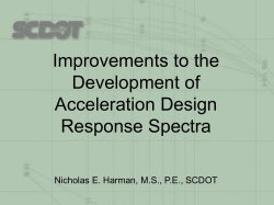 Improvements to the Development of Acceleration Design Response Spectra