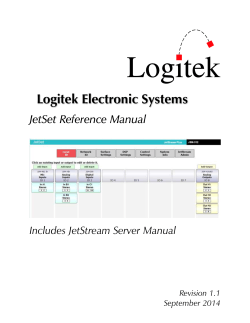 Logitek Electronic Systems JetSet Reference Manual Includes JetStream Server Manual Revision 1.1