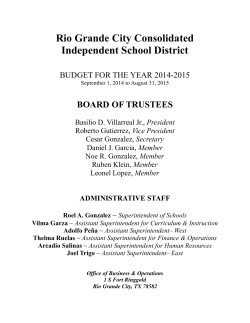 Rio Grande City Consolidated Independent School District BOARD OF TRUSTEES