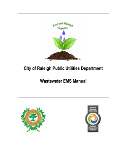 City of Raleigh Public Utilities Department Wastewater EMS Manual
