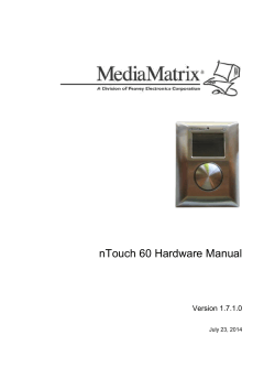 nTouch 60 Hardware Manual  Version 1.7.1.0 July 23, 2014