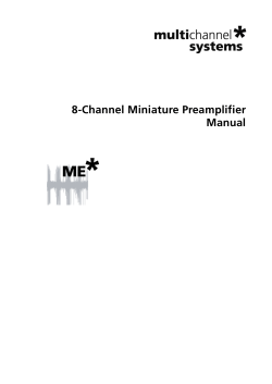 8-Channel Miniature Preamplifier Manual