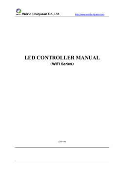 LED CONTROLLER MANUAL WIFI Series World Uniqueen Co.,Ltd