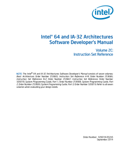Intel&reg; 64 and IA-32 Architectures Software Developer&rsquo;s Manual Volume 2C: Instruction Set Reference