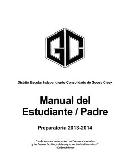 Manual del Estudiante / Padre  Preparatoria 2013-2014