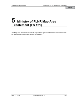 5 Ministry of FLNR Map Area Statement (FS 121)