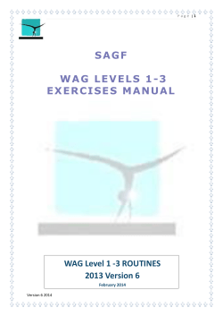 SAGF  WAG LEVELS 1 -3 EXERCISES MANUAL