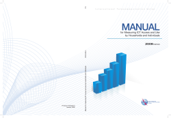 MANUAL 2009 for Measuring ICT Access and Use by Households and Individuals