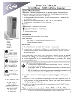 Service Manual – WB5N Hot Water Dispenser W C , i
