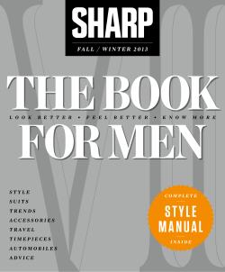 THE BOOK FOR MEN STY L E M A N UA L