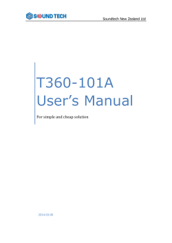 T360-101A User’s Manual For simple and cheap solution