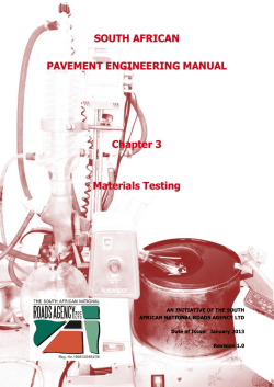 SOUTH AFRICAN PAVEMENT ENGINEERING MANUAL Chapter 3