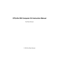 CPUville Z80 Computer Kit Instruction Manual By Donn Stewart