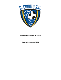 Competitive Team Manual Revised January 2014