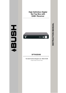 INSTRUCTION MANUAL  High Definition Digital Set Top Box with