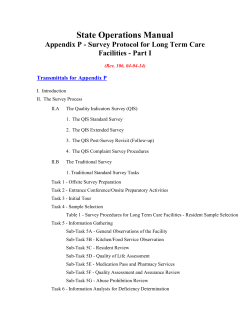 State Operations Manual Facilities - Part I Transmittals for Appendix P