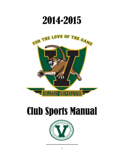 2014-2015 Club Sports Manual  1