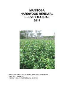MANITOBA HARDWOOD RENEWAL SURVEY MANUAL 2014