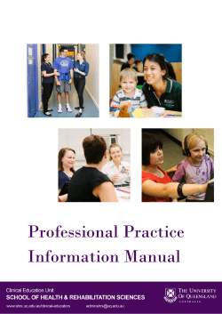 Professional Practice Information Manual