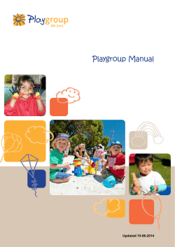 Playgroup Manual Updated 19-08-2014