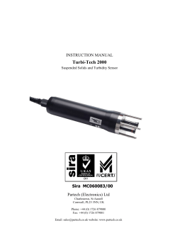 Turbi-Tech 2000 INSTRUCTION MANUAL Partech (Electronics) Ltd Sira  MC060083/00