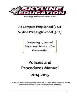 Policies and Procedures Manual 2014-2015 AZ Compass Prep School (7-12)