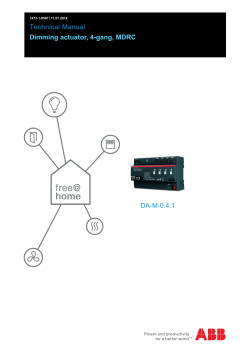 Technical Manual DA-M-0.4.1 Dimming actuator, 4-gang, MDRC