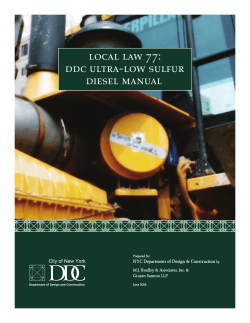 local law 77: ddc ultra-low sulfur diesel manual City of New Yor