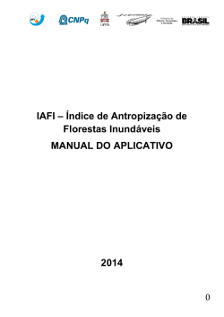 – Índice de Antropização de IAFI Florestas Inundáveis