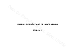 MANUAL DE PRÁCTICAS DE LABORATORIO 2014 - 2015