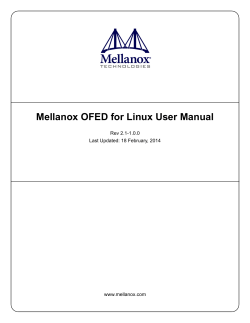 Mellanox OFED for Linux User Manual Rev 2.1-1.0.0 www.mellanox.com